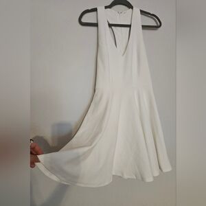 Large womens white strapless dress